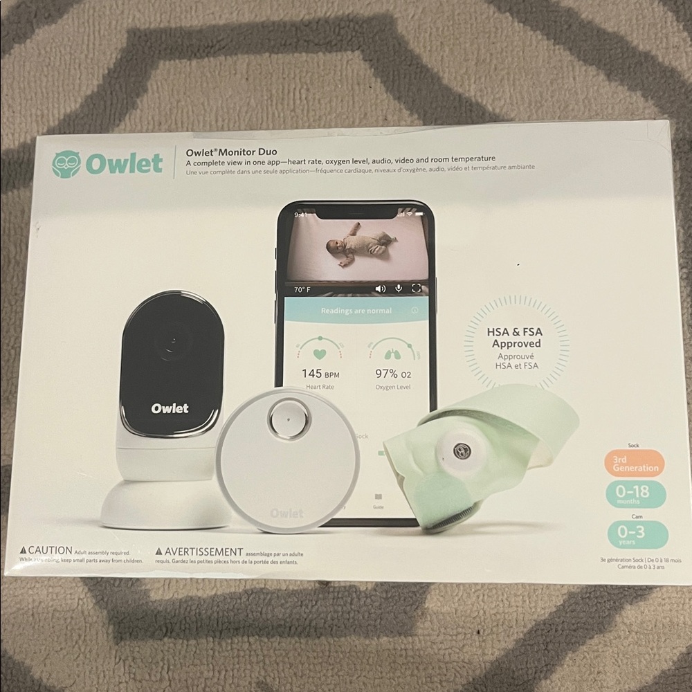 Owlet Monitor Duo - Mint and White